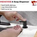 Kitchen Soap Dispenser Matte Black Abs