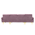 Coolmore U Shape Sectional Sofa With Ottomanreversible Sofa Couch For Living Room,Spacious Furniture,Durable Couch Removable And Machine Washable Cover Purple Velvet Purple Primary Living Space Foam Velvet 4 Seat