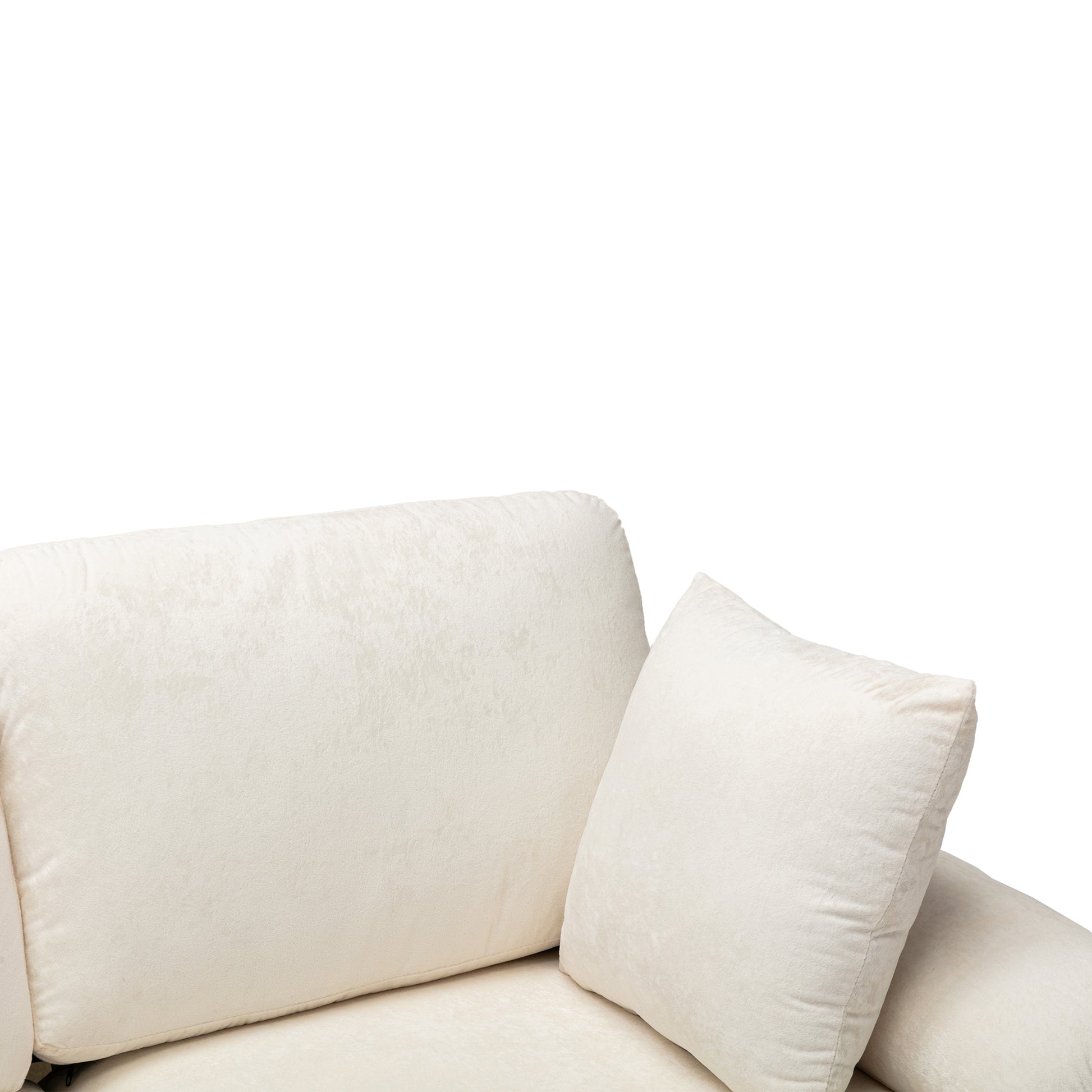 Coolmore U Shape Sectional Sofa With Ottomanreversible Sofa Couch For Living Room,Spacious Furniture,Durable Couch Removable And Machine Washable Cover White Teddy White Foam Velvet 4 Seat