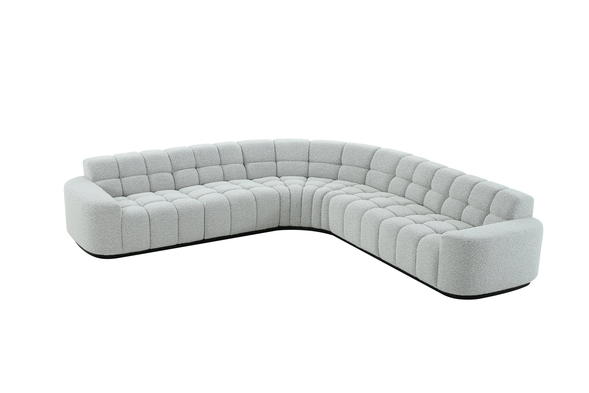 Modern Modular Sectional Sofa Set, Self Customization Design Sofa, Living Room Couch Set Grey Polyester