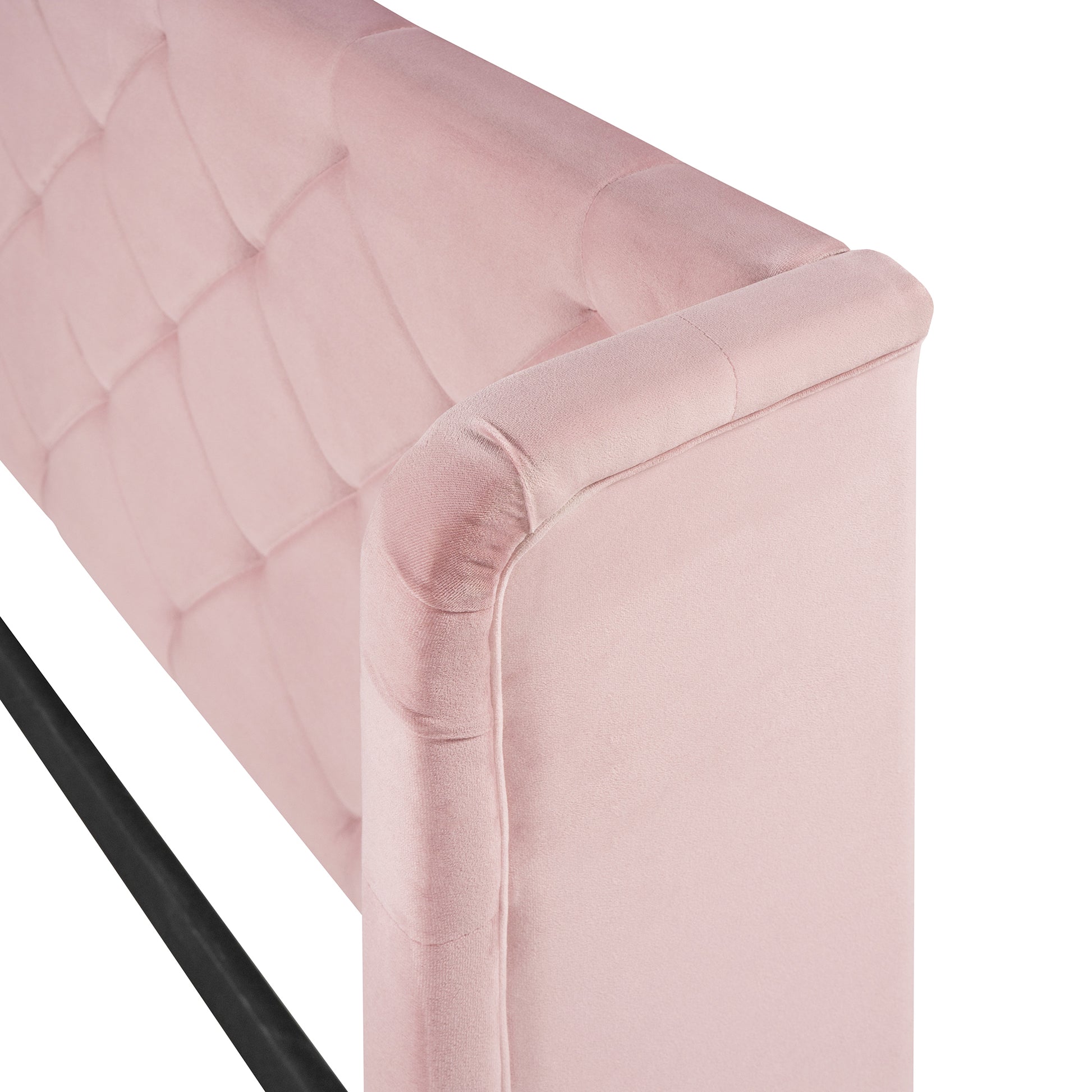 Queen Size Storage Bed Velvet Upholstered Platform Bed With Wingback Headboard And A Big Drawer Pink Pink Upholstered