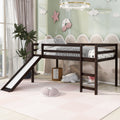 Loft Bed With Slide, Multifunctional Design, Twin Espresso Old Sku: Wf191904Aap Espresso Solid Wood