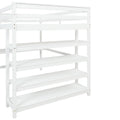 Loft Bed Full With Desk,Ladder,Shelveswhite White Pine