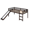 Loft Bed With Slide, Multifunctional Design, Twin Espresso Old Sku: Wf191904Aap Espresso Solid Wood