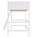 Solid Wood Twin Size Loft Bed With Ladder White Old Sku: Wf191903Aak White Solid Wood