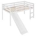 Loft Bed With Slide, Multifunctional Design, Twin White Old Sku: Wf191904Aak White Solid Wood