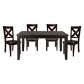 Casual Dining Warm Merlot Finish 1Pc Dining Table With Self Storing Extension Leaf Strong Durable Furniture Brown Mix Dining Room Wood