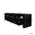 Modern Gloss Black Tv Stand For 80 Inch Tv20 Colors Led Tv Stand W Remote Control Lights Black Mdf