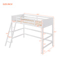 Solid Wood Twin Size Loft Bed With Ladder White Old Sku: Wf191903Aak White Solid Wood