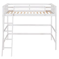 Solid Wood Twin Size Loft Bed With Ladder White Old Sku: Wf191903Aak White Solid Wood