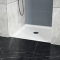 Goodyo 36X36In Shower Base White, Centered Drain And Single Threshold White Abs Acrylic