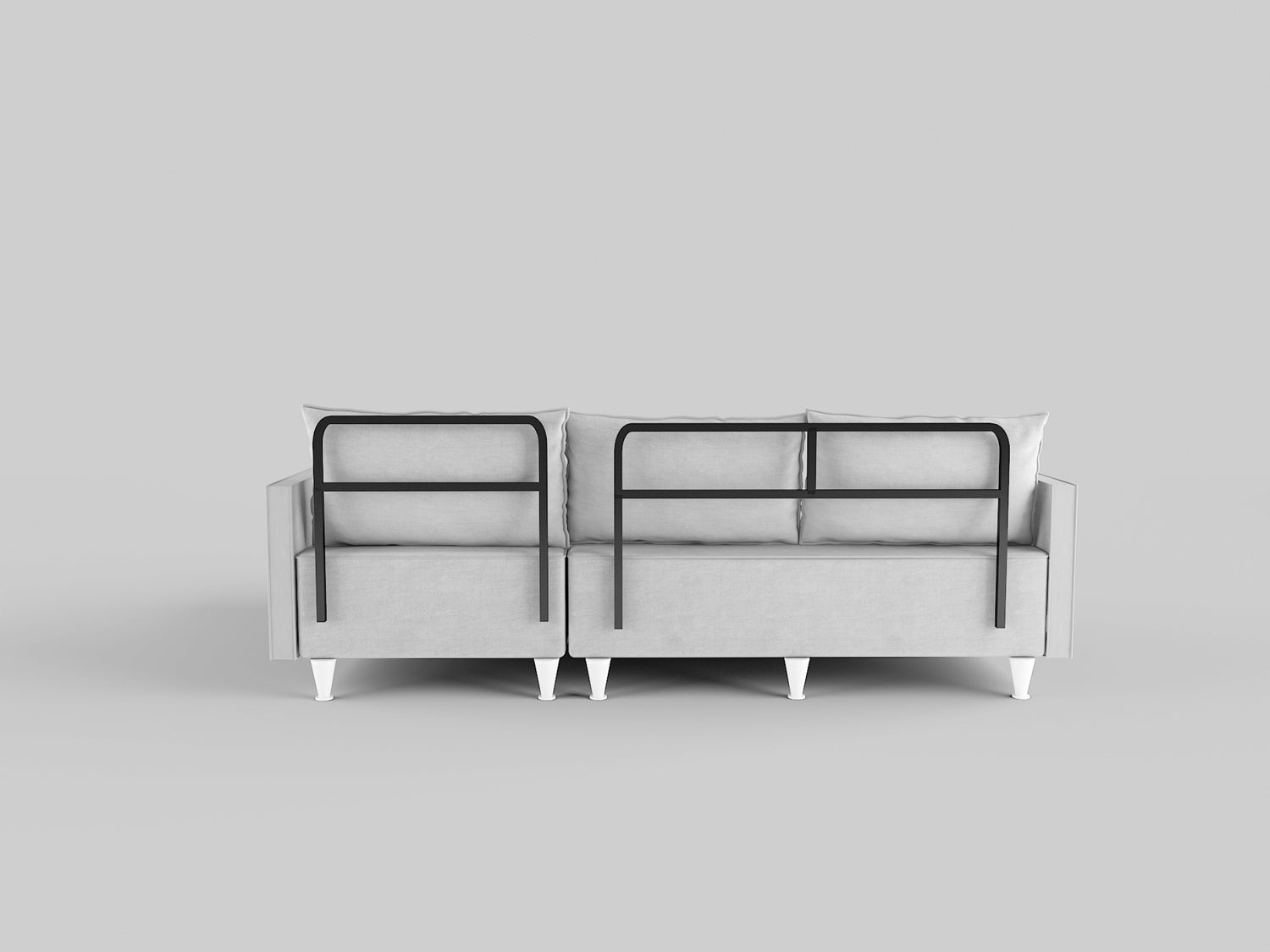 Aybuke Sectional, Grey Grey Foam Solid Wood 5 Seat