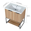 30 Inch Freestanding Bathroom Vanity With Resin Basin,30X18, W99951318 1 Maple 1 1 Soft Close Doors Bathroom Freestanding Modern Plywood