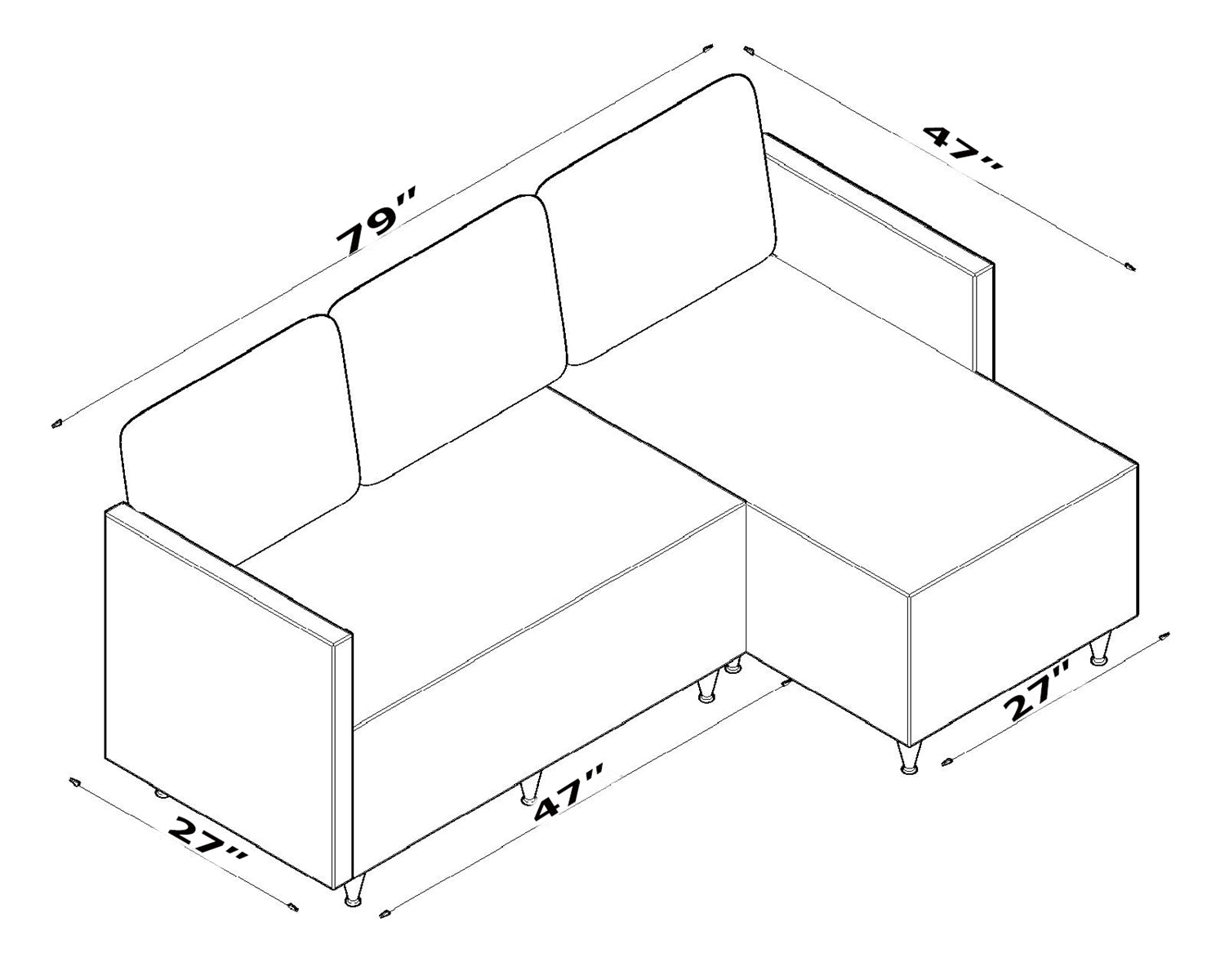 Aybuke Sectional, Grey Grey Foam Solid Wood 5 Seat