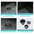 30 Drop In Kitchen Sink Topmount Gunmetal Black Stainless Steel 18 Gauge Singe Bowl Kitchen Sink Basin Gunmetal Black Stainless Steel