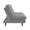 Casual Living Room 1Pc Elegant Lounger Light Gray Textured Fabric Upholstered Sleeper Sofa Versatile Placement Furniture Light Gray Primary Living Space Solid Wood 2 Seat