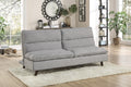 Casual Living Room 1Pc Elegant Lounger Light Gray Textured Fabric Upholstered Sleeper Sofa Versatile Placement Furniture Light Gray Primary Living Space Solid Wood 2 Seat