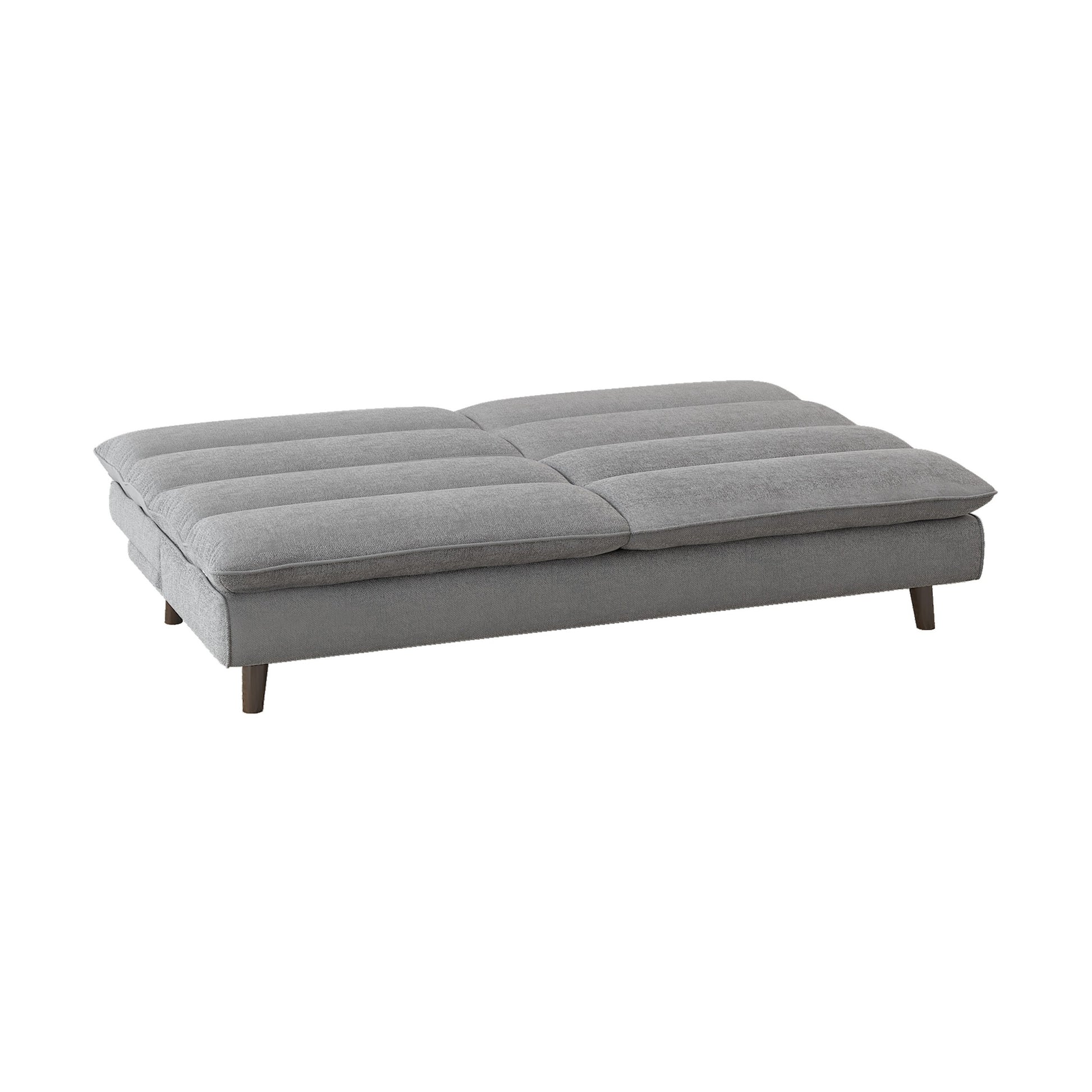 Casual Living Room 1Pc Elegant Lounger Light Gray Textured Fabric Upholstered Sleeper Sofa Versatile Placement Furniture Light Gray Primary Living Space Solid Wood 2 Seat