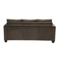 Unique Style Coffee Color 1Pc Reversible Sofa Chaise Microfiber Fabric Upholstered Track Arms Tufted High Density Form Sectional Sofa Coffee Primary Living Space Solid Wood