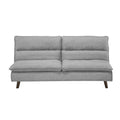 Casual Living Room 1Pc Elegant Lounger Light Gray Textured Fabric Upholstered Sleeper Sofa Versatile Placement Furniture Light Gray Primary Living Space Solid Wood 2 Seat