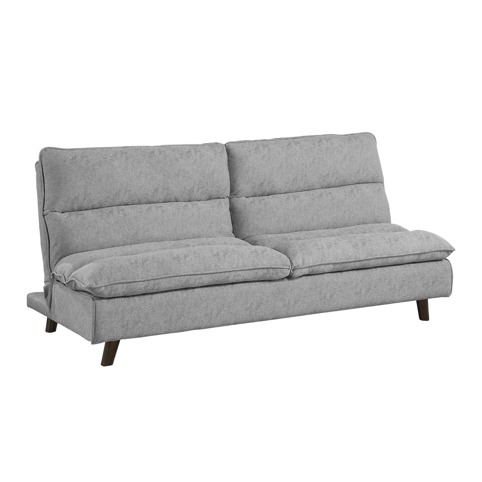 Casual Living Room 1Pc Elegant Lounger Light Gray Textured Fabric Upholstered Sleeper Sofa Versatile Placement Furniture Light Gray Primary Living Space Solid Wood 2 Seat