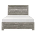 Rustic Gray Finish Full Size Panel Bed Wooden Bedroom Furniture 1Pc, Bed In A Box Box Spring Required Full Gray Bedroom Bed Frame Wood
