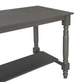 6 Piece Counter Height Dining Table Set Table With Shelf 4 Chairs And Bench For Dining Room Gray Gray Solid Wood