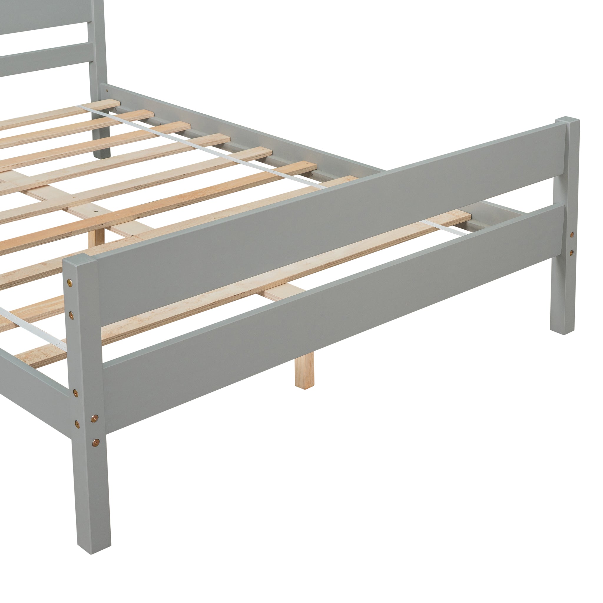 Full Bed With Headboard And Footboard,Grey Sku:W504P149038 Full Grey Pine