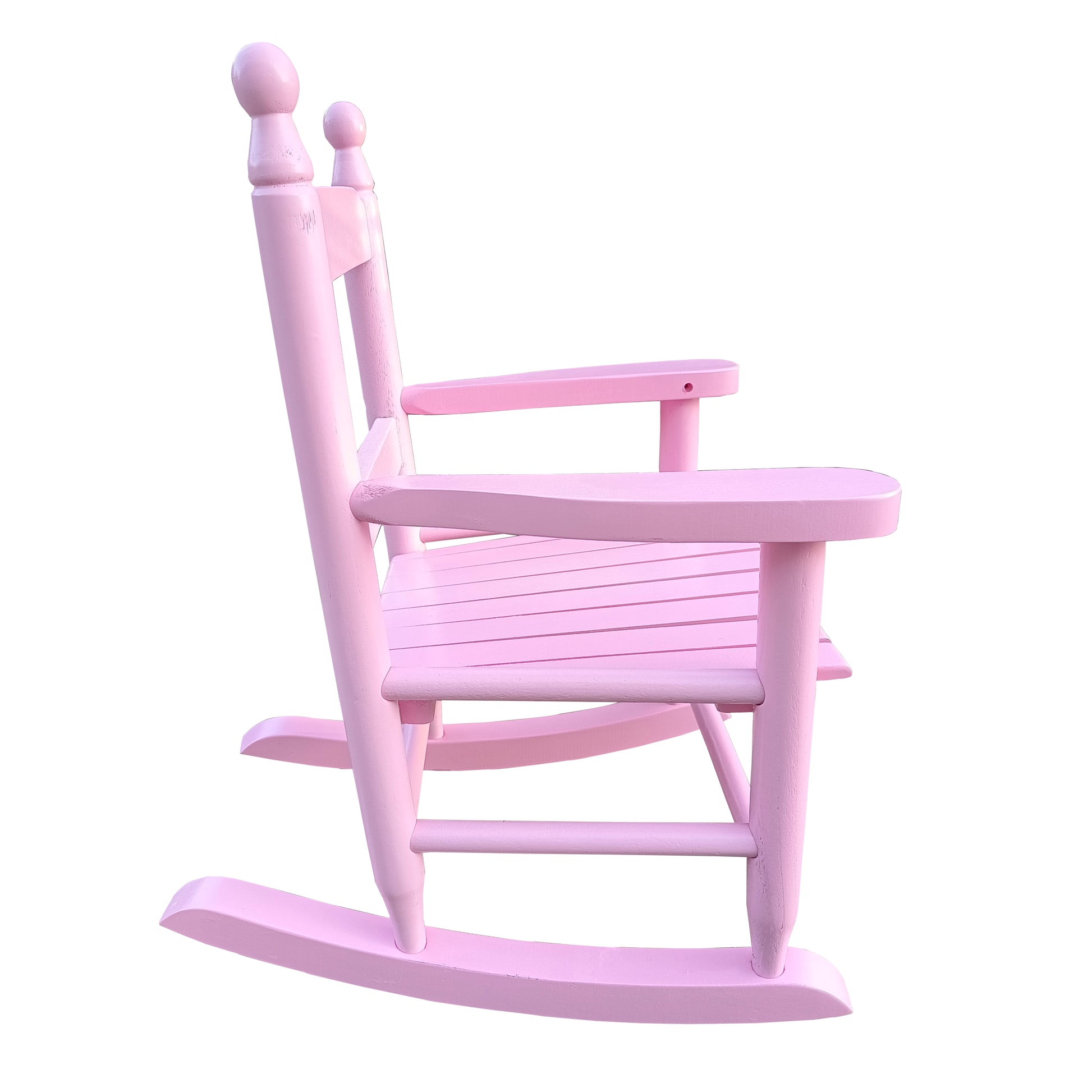 Children'S Rocking Light Pink Chair Indoor Or Outdoor Suitable For Kids Durable Light Pink Solid Wood