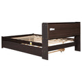 Full Bed With Trundle,Bookcase,Espresso Full Espresso Pine