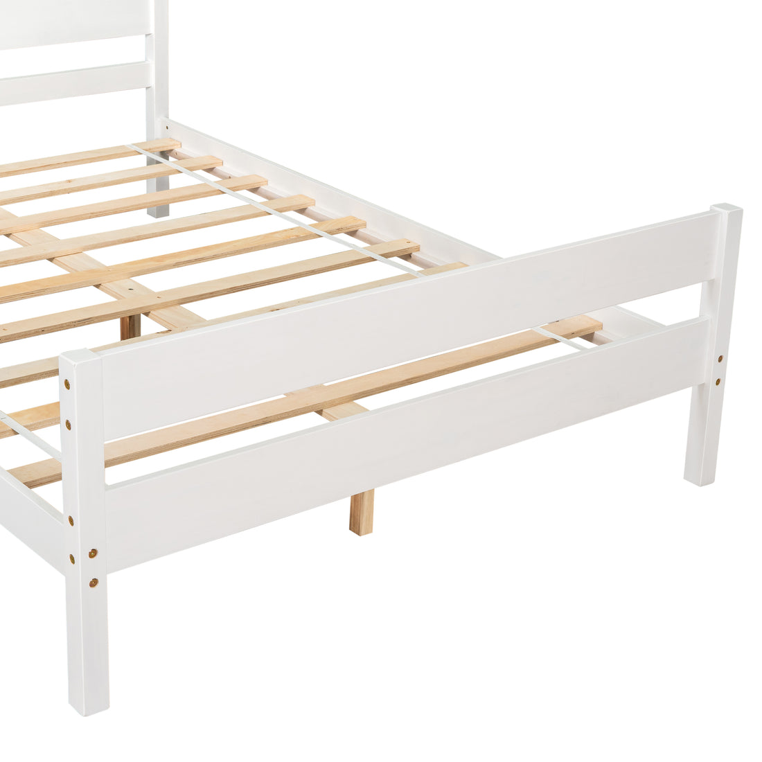 Full Bed With Headboard And Footboard,White Sku:W504P149039 Full White Pine