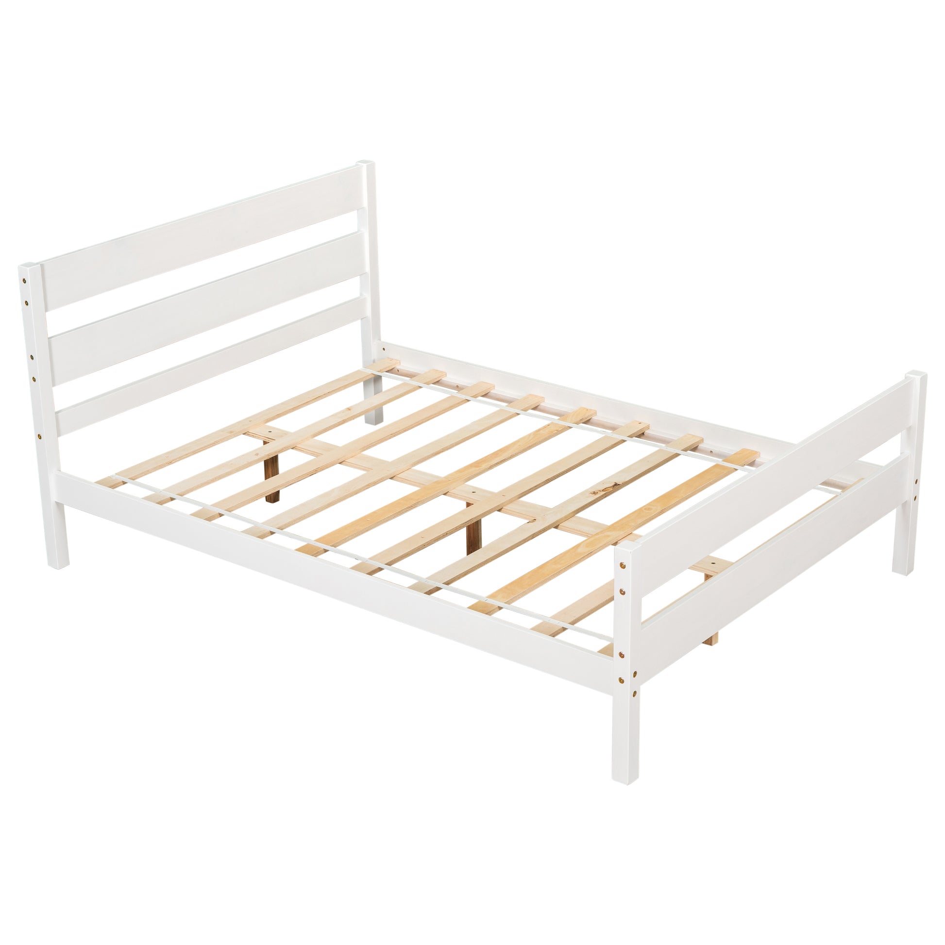Full Bed With Headboard And Footboard,White Sku:W504P149039 Full White Pine