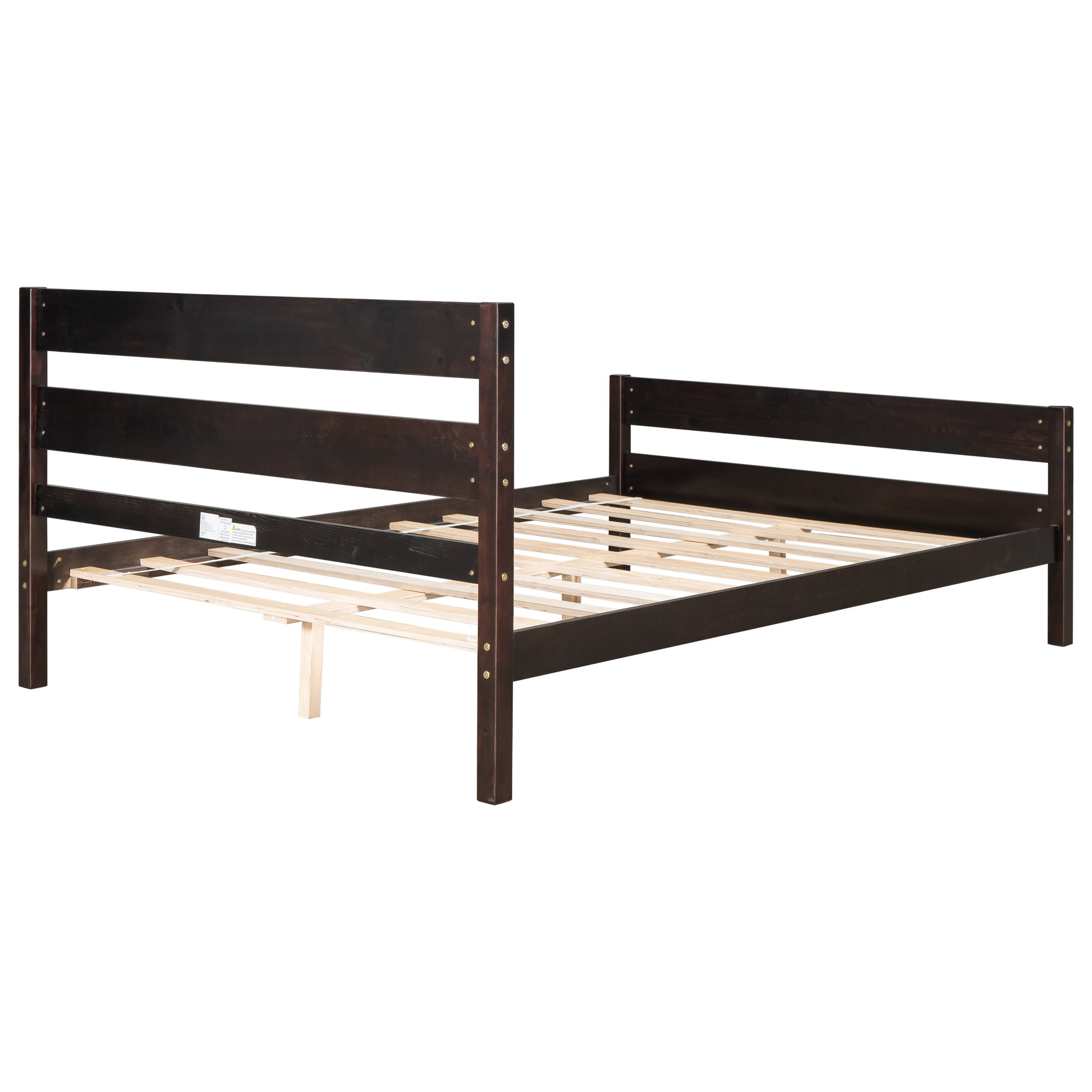 Full Bed With Headboard And Footboard,Espresso Sku:W504P149040 Full Espresso Pine