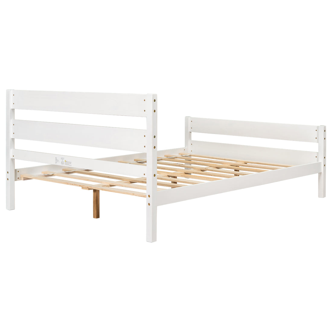 Full Bed With Headboard And Footboard,White Sku:W504P149039 Full White Pine