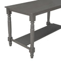 6 Piece Counter Height Dining Table Set Table With Shelf 4 Chairs And Bench For Dining Room Gray Gray Solid Wood