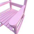 Children'S Rocking Light Pink Chair Indoor Or Outdoor Suitable For Kids Durable Light Pink Solid Wood