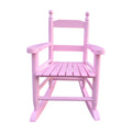 Children'S Rocking Light Pink Chair Indoor Or Outdoor Suitable For Kids Durable Light Pink Solid Wood