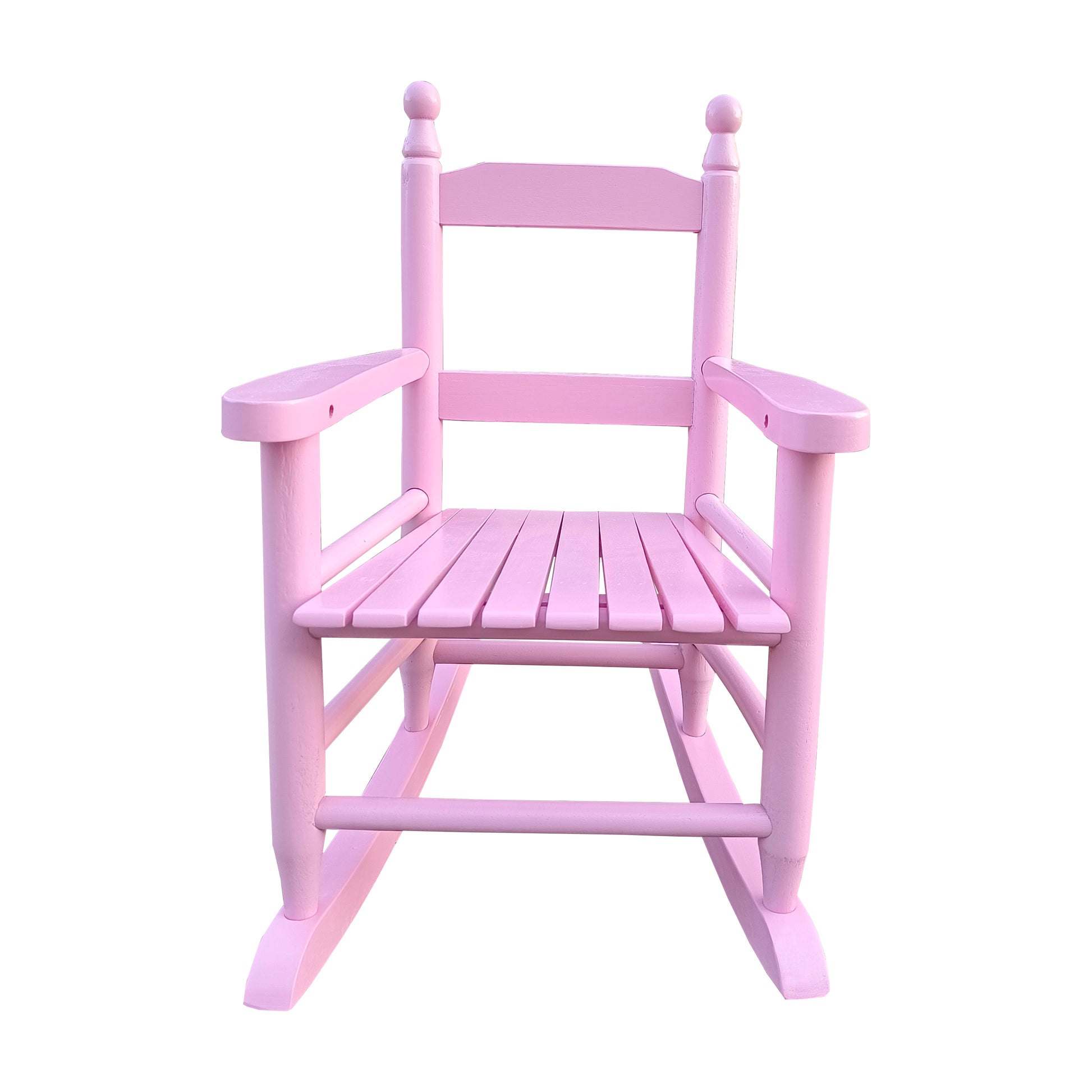 Children'S Rocking Light Pink Chair Indoor Or Outdoor Suitable For Kids Durable Light Pink Solid Wood