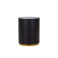 Round Coffee Table Side Table For Living Room Fully Assembled Black Mdf