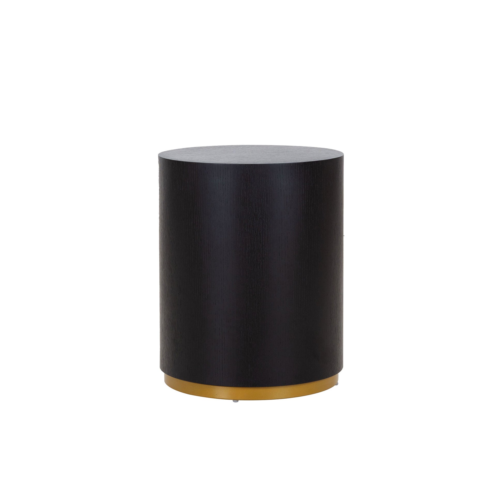 Round Coffee Table Side Table For Living Room Fully Assembled Black Mdf