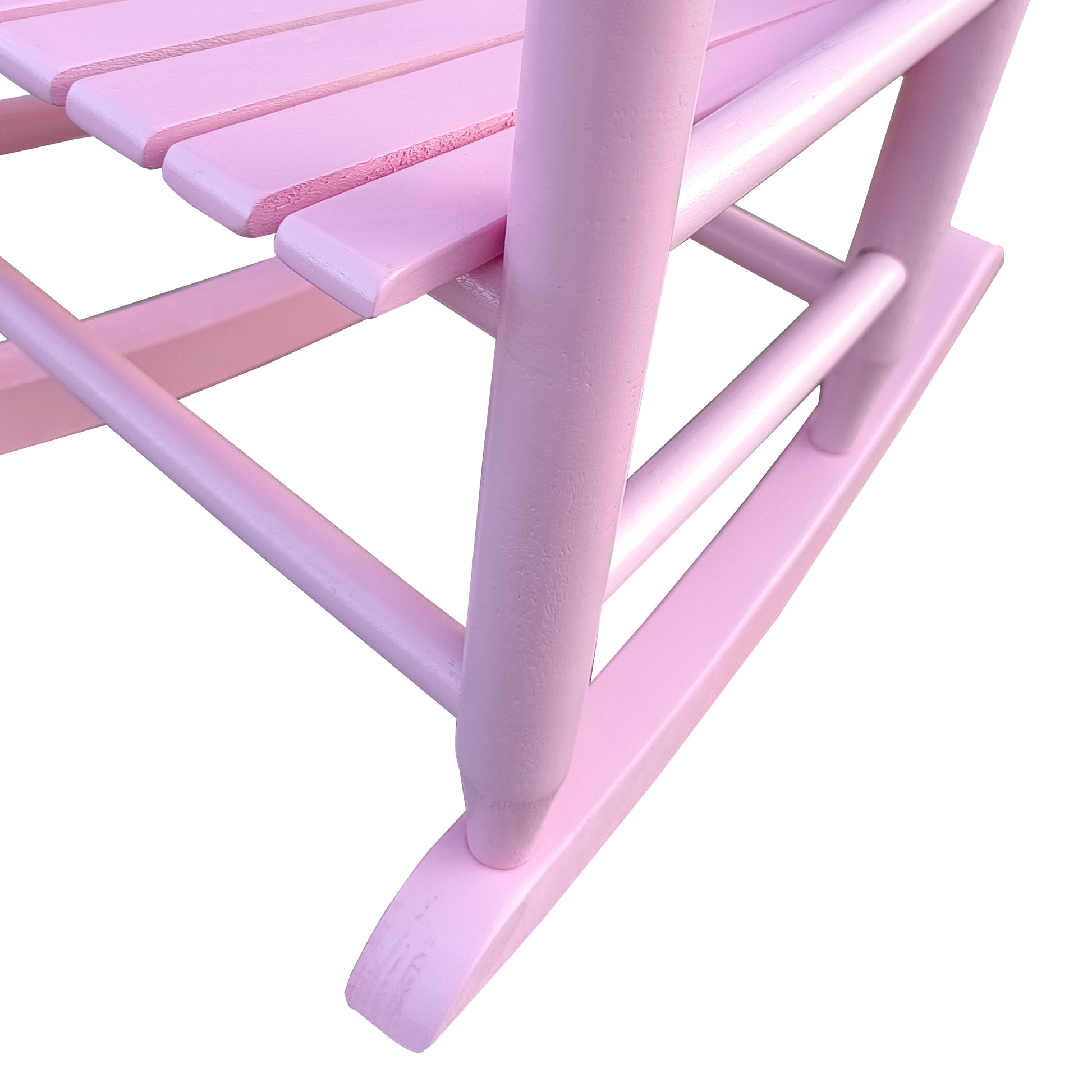 Children'S Rocking Light Pink Chair Indoor Or Outdoor Suitable For Kids Durable Light Pink Solid Wood