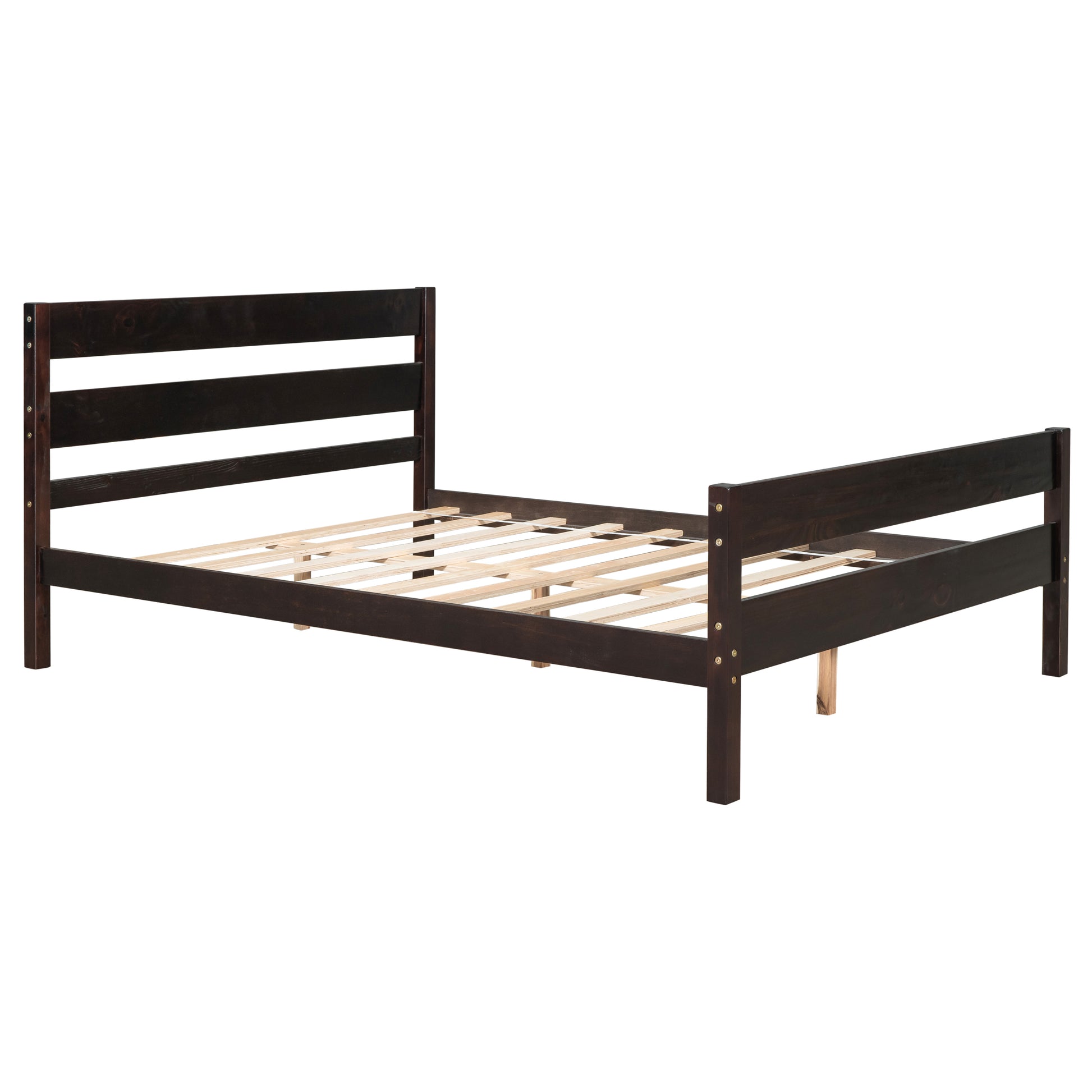 Full Bed With Headboard And Footboard,Espresso Sku:W504P149040 Full Espresso Pine