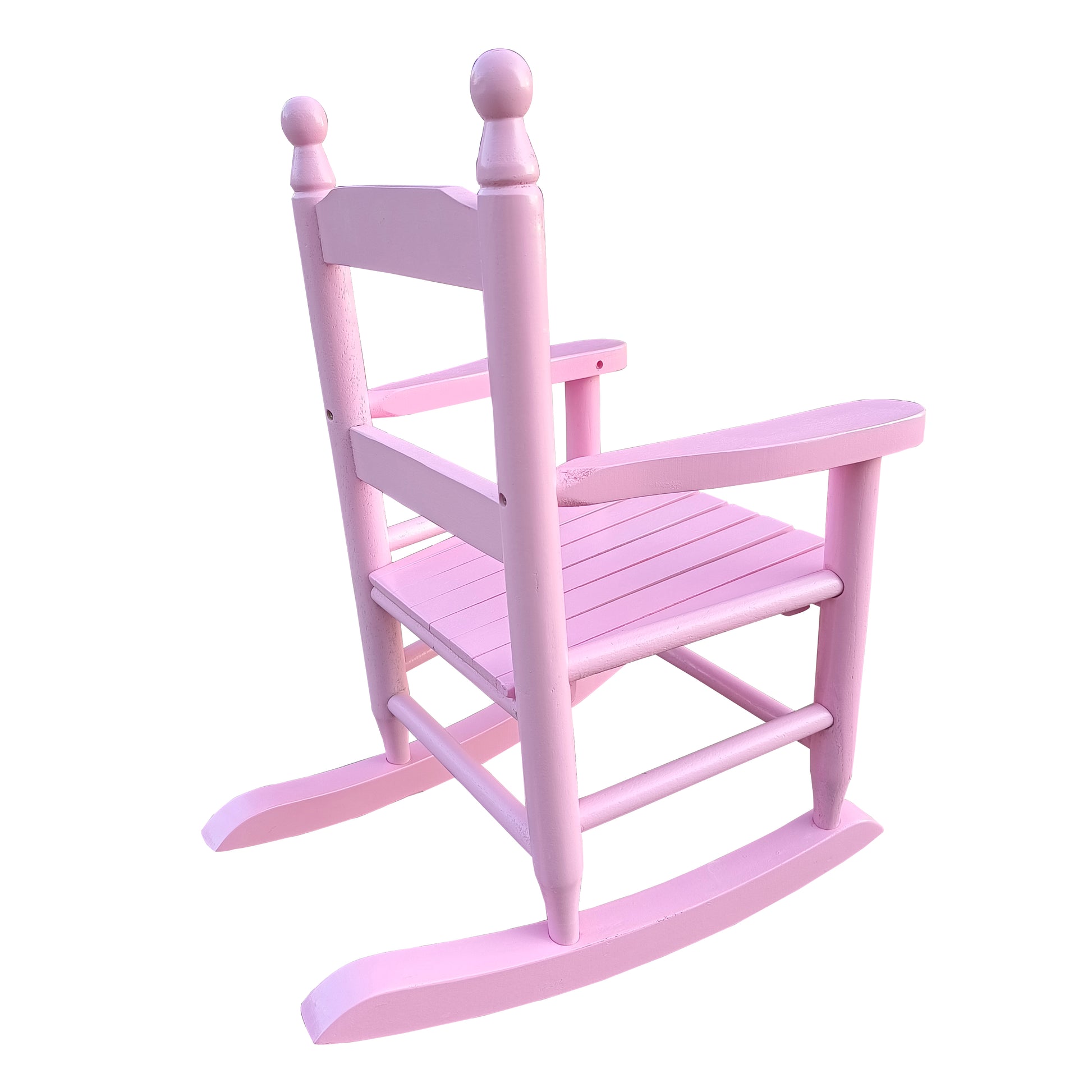 Children'S Rocking Light Pink Chair Indoor Or Outdoor Suitable For Kids Durable Light Pink Solid Wood