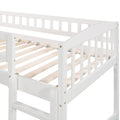 Twin Size Loft Bed With Slide And Ladder, White Old Sku: Lp000504Aak White Solid Wood