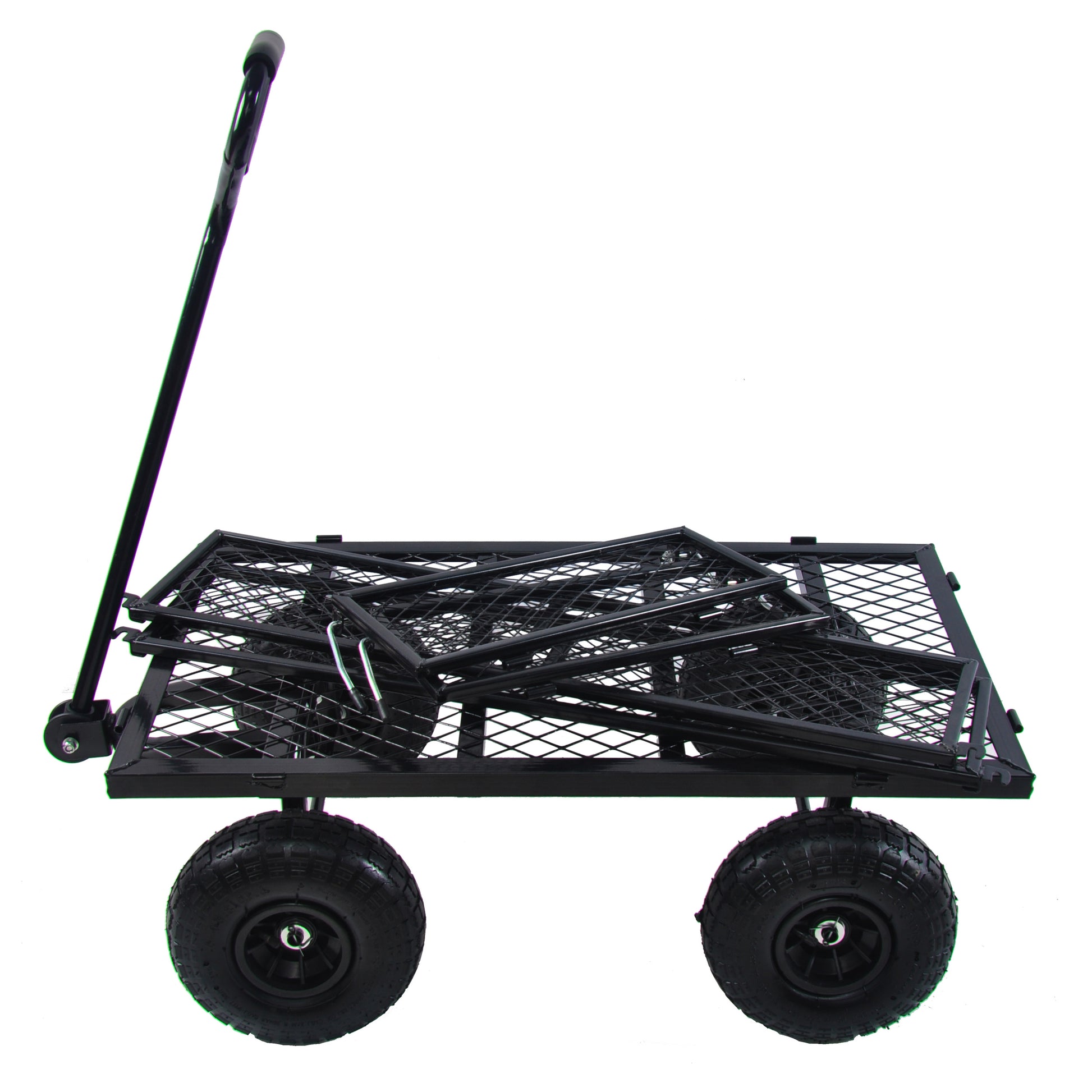 Wagon Cart Garden Cart Trucks Make It Easier To Transport Firewood Tc1840Bkg Black Metal