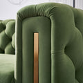 Chesterfield Modern Tufted Velvet Living Room Sofa, 84.25''W Couch,Mint Green Mint Green Velvet Wood Primary Living Space Tufted Back Modern Square Arms Foam Velvet 2 Seat