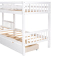 Twin L Shaped Bunk Bed With Drawers Gray Old Sku :Lp000038Aak White Solid Wood