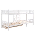 Twin L Shaped Bunk Bed With Drawers Gray Old Sku :Lp000038Aak White Solid Wood