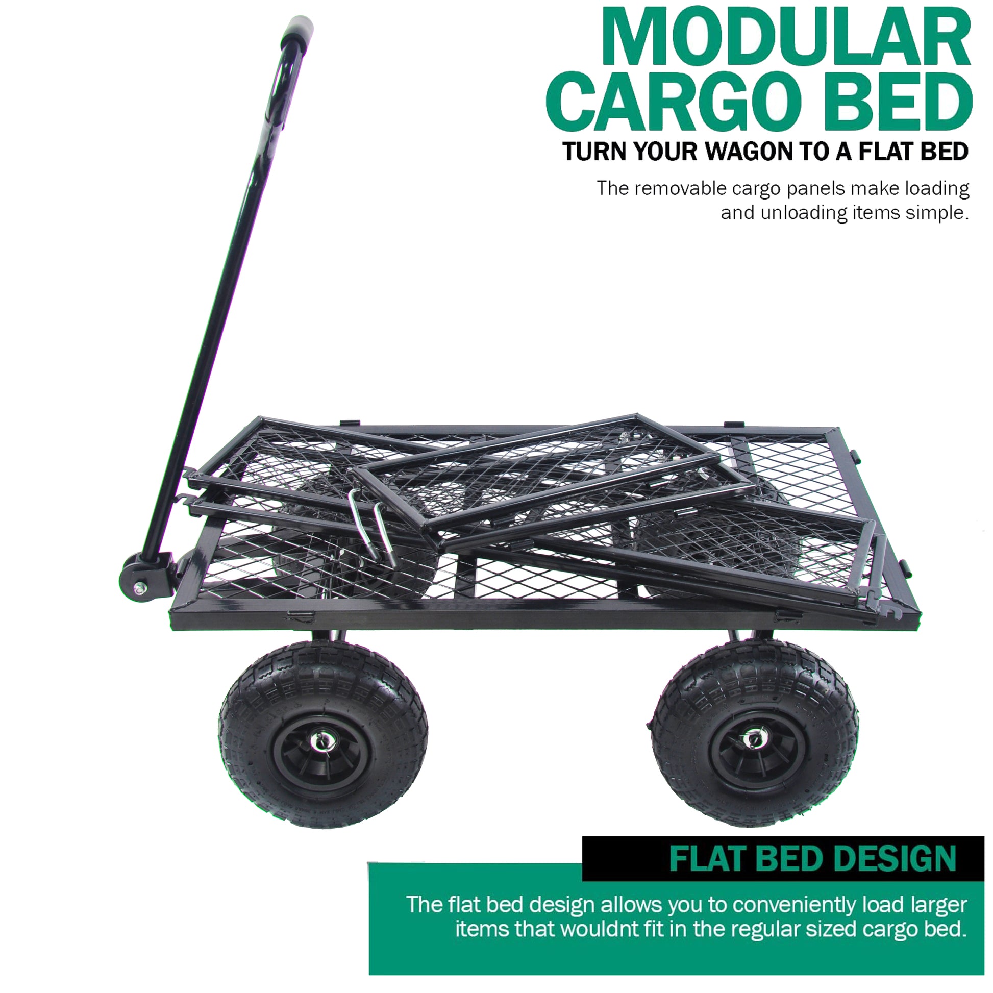Wagon Cart Garden Cart Trucks Make It Easier To Transport Firewood Tc1840Bkg Black Metal