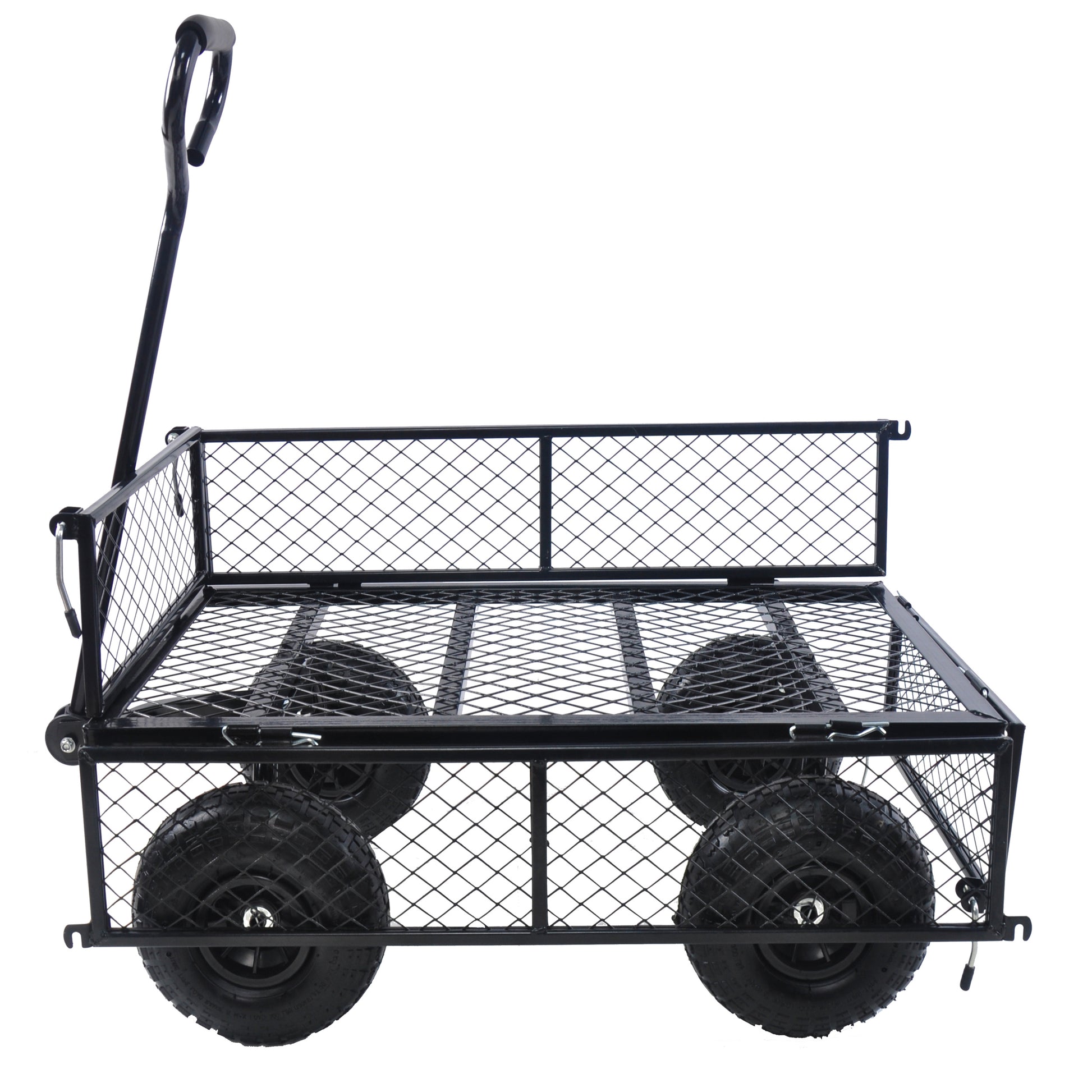 Wagon Cart Garden Cart Trucks Make It Easier To Transport Firewood Tc1840Bkg Black Metal